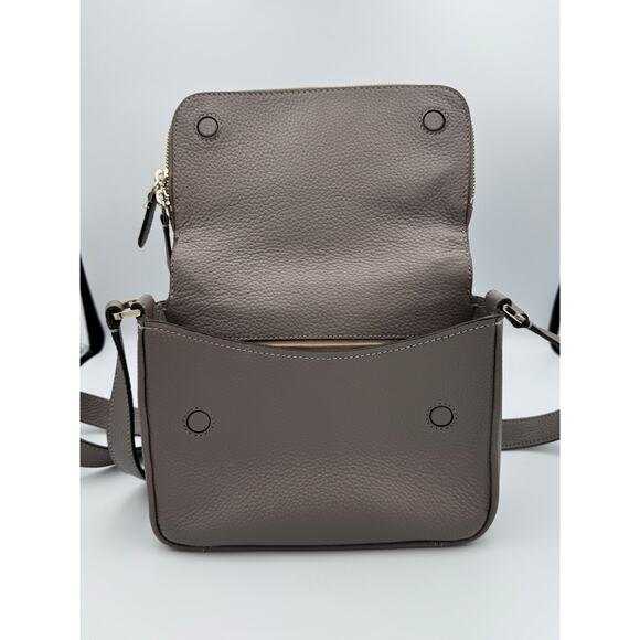 Kate Spade New York Pebbled Leather Crossbody Purse — Like New, Gray / Taupe - Picture 7 of 9